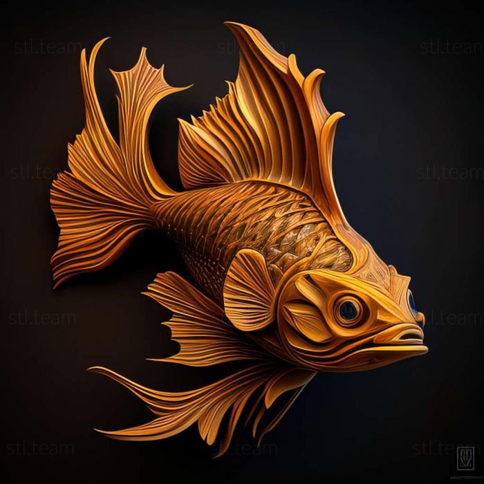 Animals Golden sturisoma fish